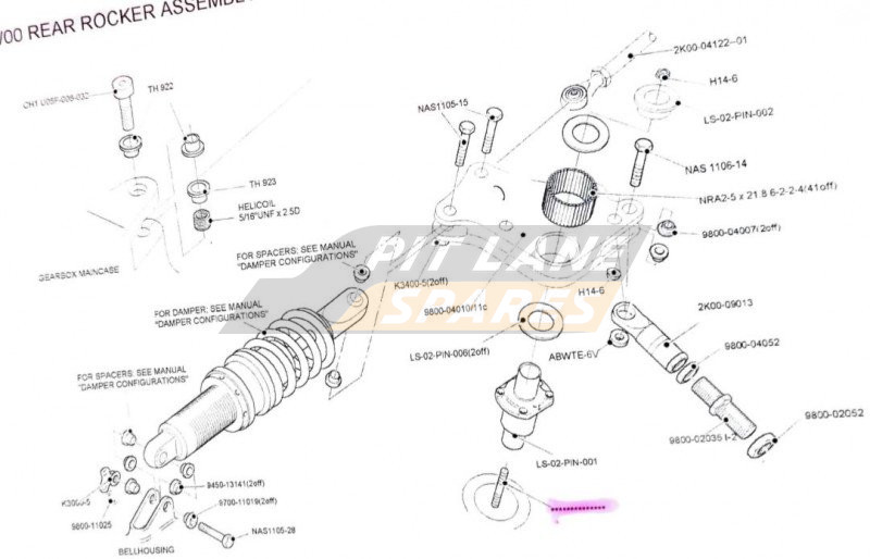 REAR ROCKER ASSY Diagram